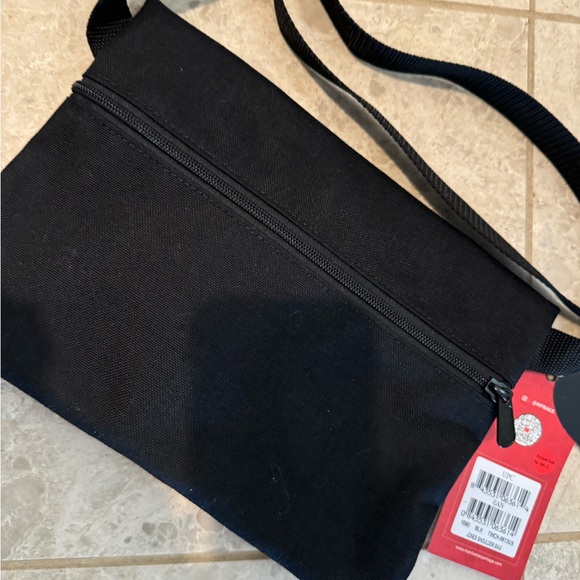 MANHATTAN PORTAGE crossbody.  Black with red lining. - Picture 6 of 9